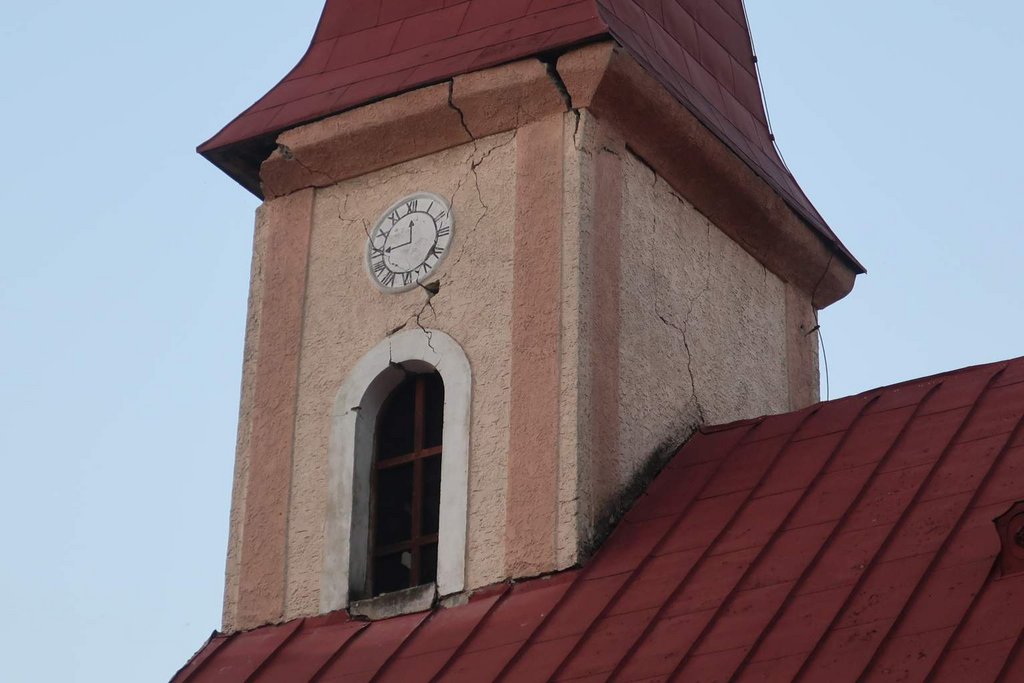 28 Detail poškodení veže (14. 10. 2023) , zdroj: Archív KPÚ Prešov