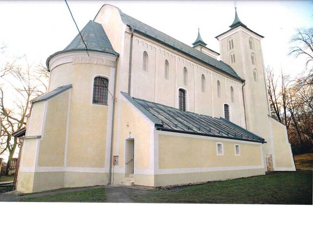 Vizualizácia návrhu obnovy severnej fasády kostola, archív KPÚ Nitra