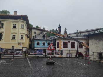 Stav objektov po požiari v Banskej Štiavnici, Foto: KPÚ Banská Bystrica, pracovisko Banská Štiavnica