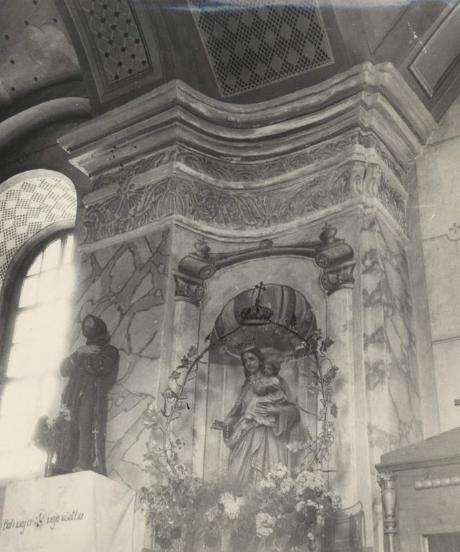 08 Interiér kostola na dobovej fotografii z roku 1954, zdroj: Archív KPÚ Prešov